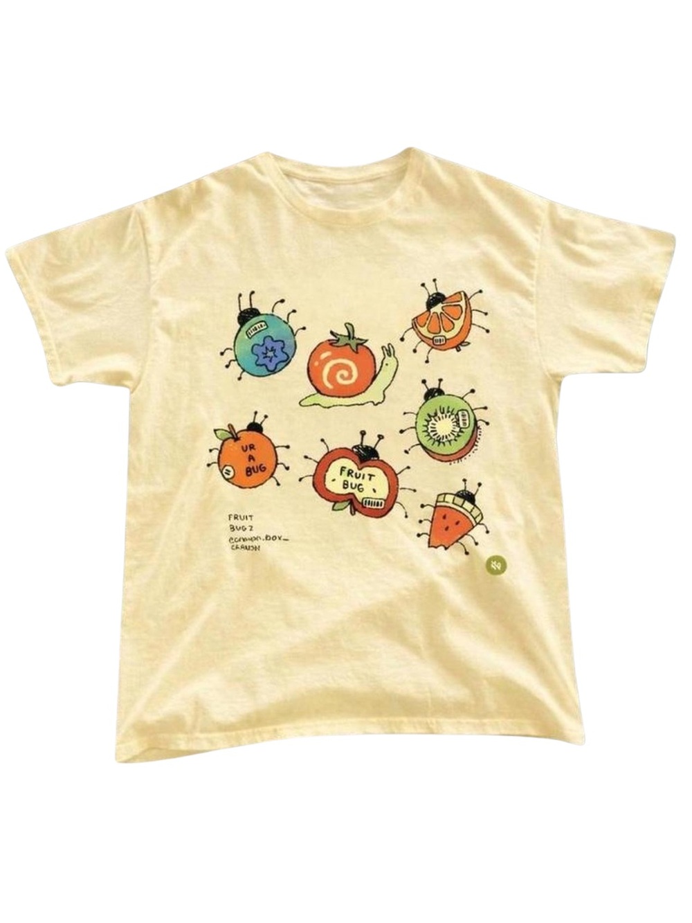 Gildan Cream Fruit Bug Graphic Tee